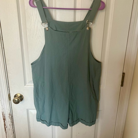 Women's Gray-Blue Casual Overalls - Picture 2 of 5